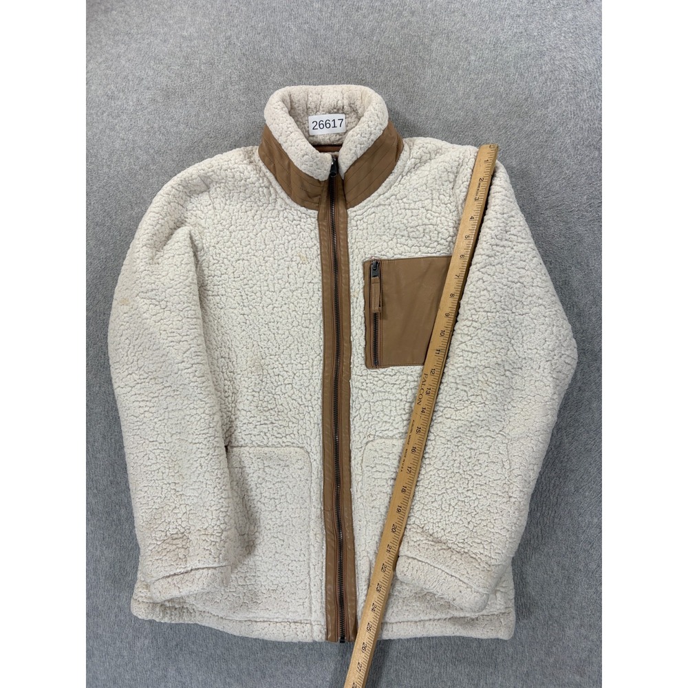 Abercrombie & Fitch SHERPA Full Zip Winter Jacket (Women's Small) White - Picture 5 of 12